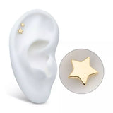 14K Gold Internal. Threaded Star Top (2 sizes)