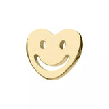 14K Gold Threadless Happy Heart Top