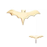 14K Gold Threadless Bat Top