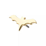 14K Gold Threadless Bat Top