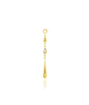 14kt Gold Rebecca White CZ Charm