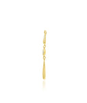 14kt Gold Rebecca White CZ Charm