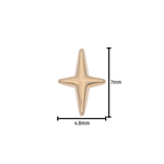 14kt Gold Star Sparkle Threadless End