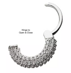 14K White Gold Multi-CZ Clicker