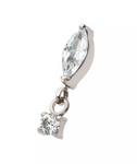 Titanium Marquise CZ Dangle CZ Top (2 options)