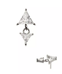 Titanium Double Triangle CZ Dangle Top (2 options)