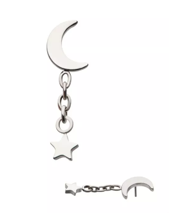 Titanium Moon Dangle Star Top (2 options)