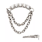 Titanium 5-Cluster CZ Curved 2 Chains Top (2 options)