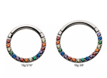 Titanium Front Full CZ/Opal Eternity Clicker (3 colors)