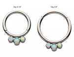 Titanium Petite 3 Swarovski/Opal Crystal Clicker (2 colors)