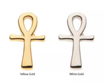 14K Gold Threadless Ankh Top (2 colors)