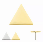 14K Gold Threadless Triangle Top (6 options)