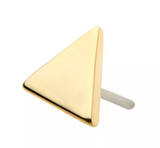 14K Gold Threadless Triangle Top (6 options)