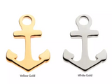 14K Gold Threadless Anchor Top (2 colors)