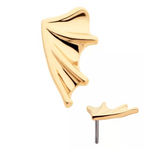 14K Gold Threadless Bat Wing Top (2 options)