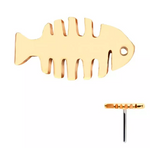 14K Gold Threadless Fish Bone Top