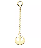 14K Gold Star Wars Rebel Symbol Charms (2 options)