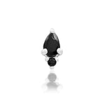 14K Gold Karma Black CZ Threadless End