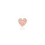 14k Gold Hammered Heart Threadless End