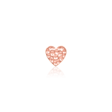 14k Gold Hammered Heart Threadless End