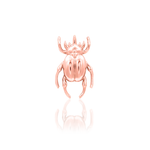 14K Gold Rhino Beetle Threadless End