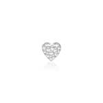 14k Gold Hammered Heart Threadless End