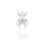 14K Gold Rhino Beetle Threadless End