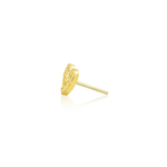 14k Gold Hammered Heart Threadless End