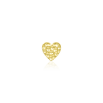 14k Gold Hammered Heart Threadless End