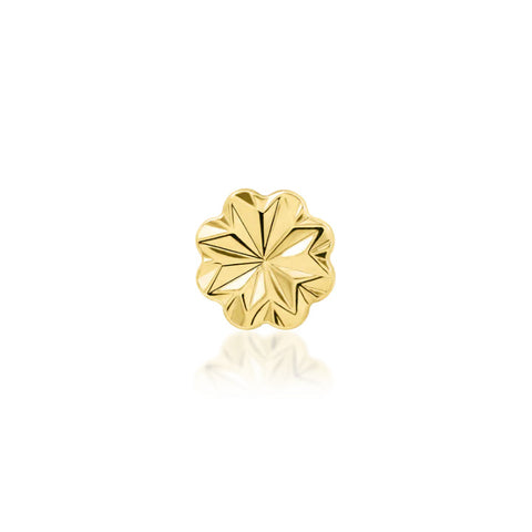 14K Gold Laser Blossom Threadless End