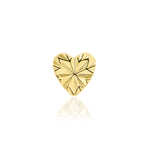 14K Gold Laser Heart Threadless End