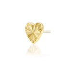 14K Gold Laser Heart Threadless End