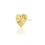 14K Gold Laser Heart Threadless End