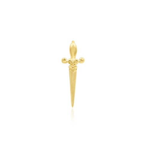 14K Gold Looking Sharp Dagger Threadless End