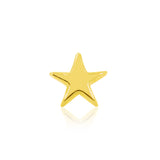 14k Gold Star Threadless End