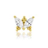 14K Gold Vander CZ Threadless End