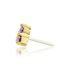 14K Gold Lanthia Amethyst Threadless End