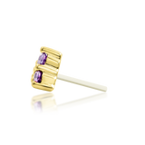 14K Gold Lanthia Amethyst Threadless End