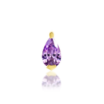 14K Gold Hyacinth Amethyst Threadless End