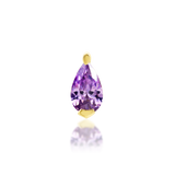 14K Gold Hyacinth Amethyst Threadless End