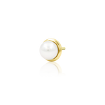 14K Gold Lacey Pearl Threadless End