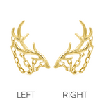 14K Gold Chained Antler Threadless End