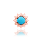 14K Gold Liviena Turquoise Threadless End