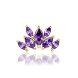 14K Gold Kehlani Amethyst Threadless End