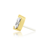 14K Gold Paige CZ Threadless End