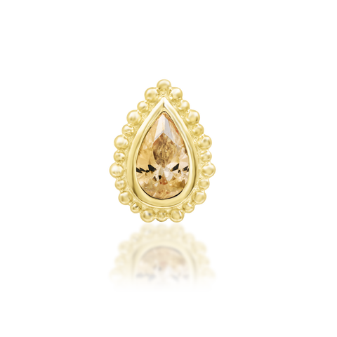 14K Gold Avani Champagne Threadless End