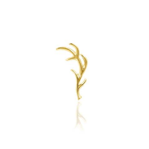 14K Gold Antler threadless end