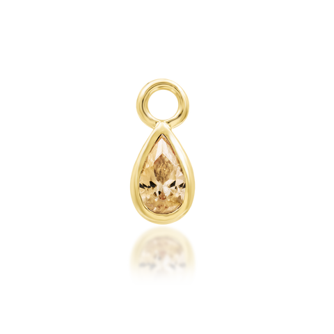 14K Gold Calla Champagne Charm