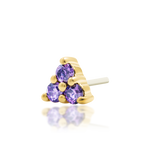 14K Gold Lanthia Amethyst Threadless End