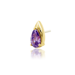 14K Gold Kya Amethyst Threadless End